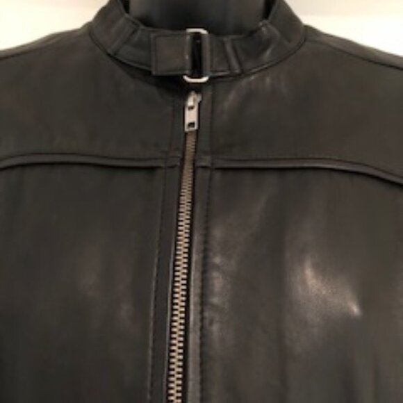Lamarque Collection 264Ariel Lined 100% Leather Jacket Black Size L NWOT - Picture 2 of 6